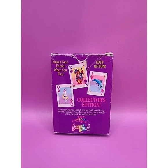 Vintage Lisa Frank Playing Cards Complete w/ Box  & Both Jokers Cards Rare - Picture 2 of 14